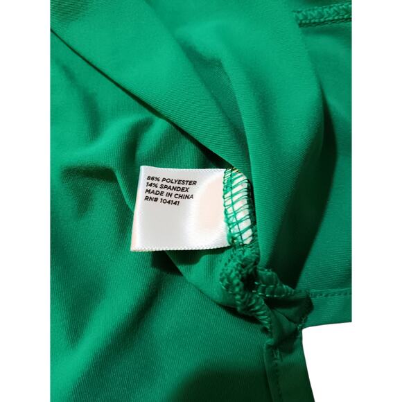 Lady Hagen Sleeveless Golf Tank Top Shirt M Green Floral Stretch‎ V-Neck Active - Picture 9 of 12